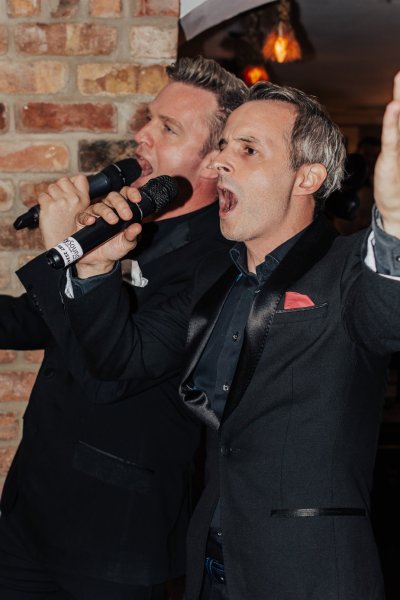 Wedding band singers singing