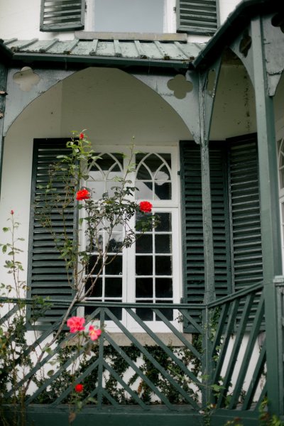 Exterior wedding venue shutters