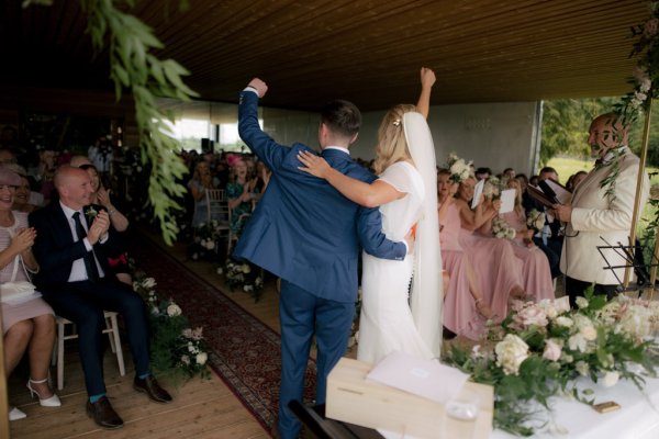 Bride groom and guests