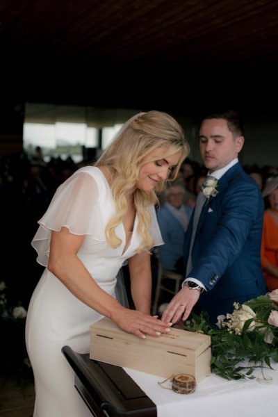 Bride and groom during ceremony