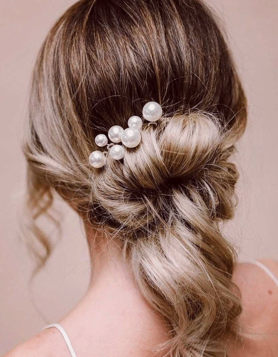 pearl bridal hair