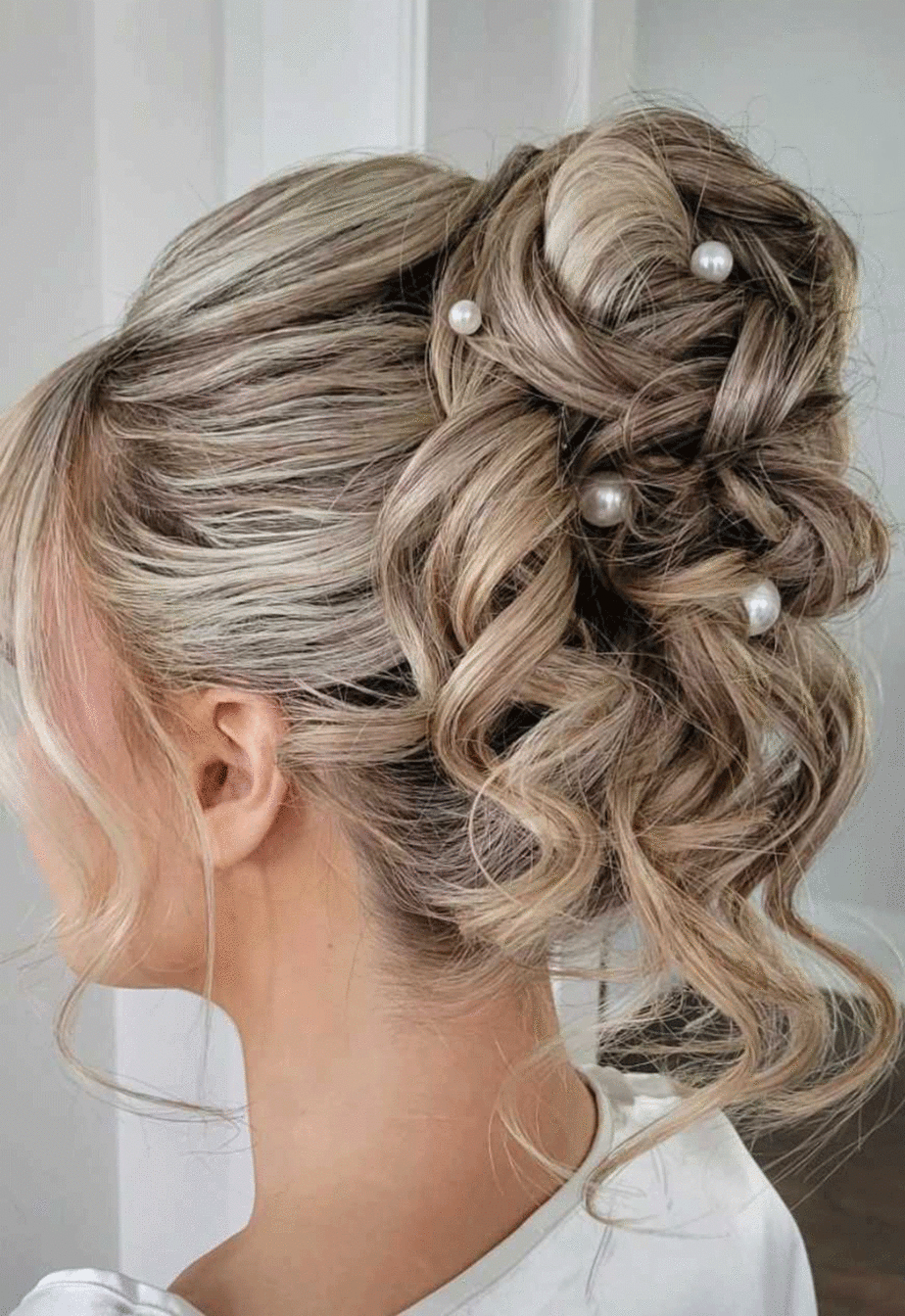 pearl bridal hair