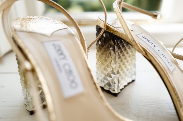 Bridal heel/shoe detail placed at window Jimmy Choo