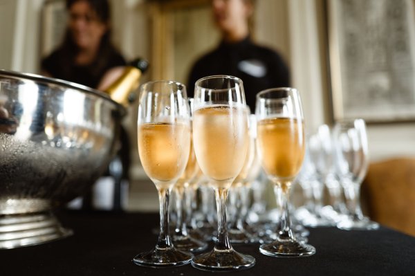 Close up of prosecco/champagne glasses