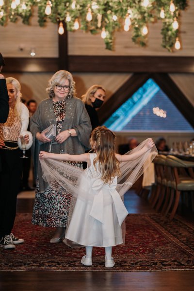 Little girl and older woman on the dancefloor