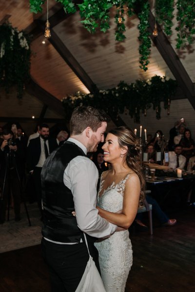 Bride and groom on the dancefloor