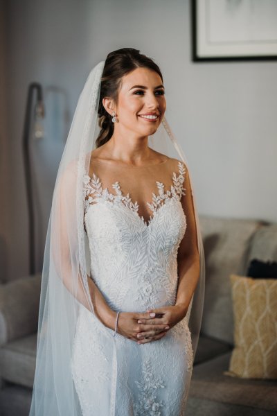 Bride is ready smiling