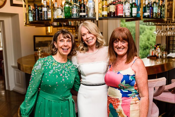 Bride with guests