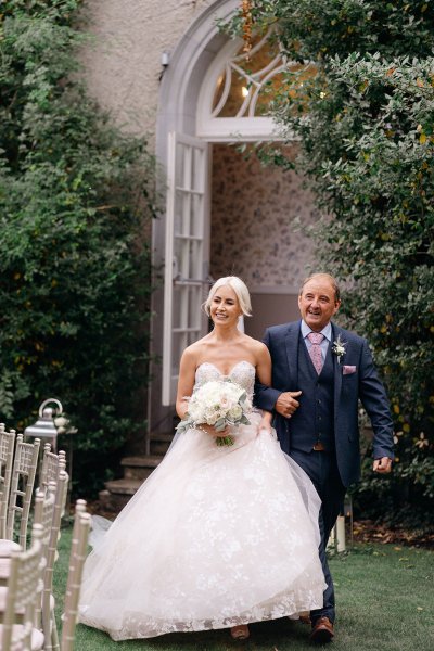 Father walks bride up the aisle