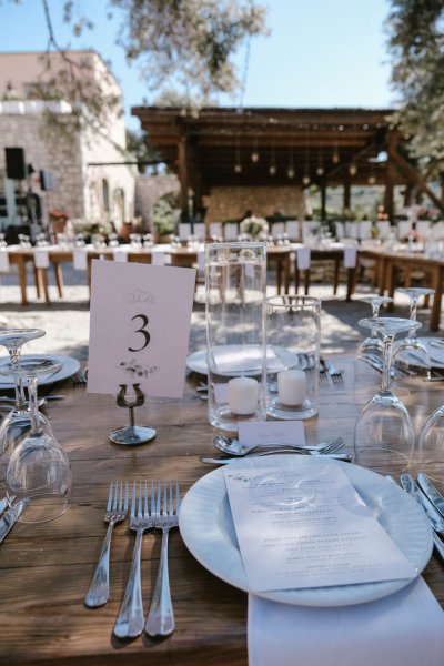 Table 3 setting for guests cutlery dining