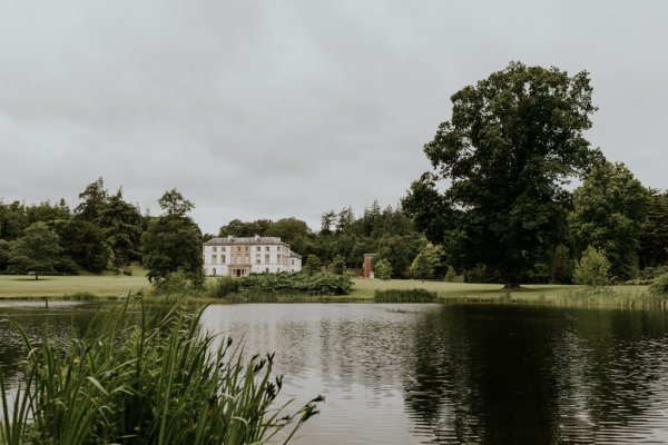 Manor house/wedding venue setting and lake