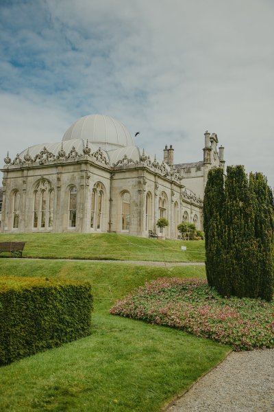 Killruddery manor house detail and garden