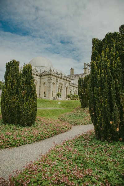 Killruddery manor house detail and garden