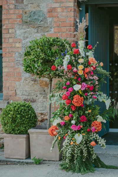 Roses flower display exterior venue