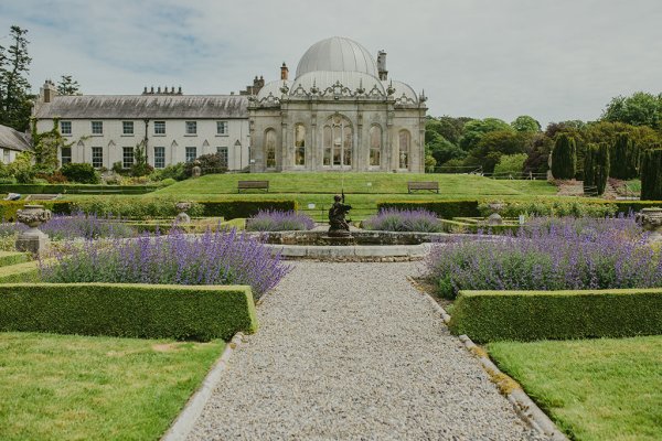 Killruddery manor house detail and garden