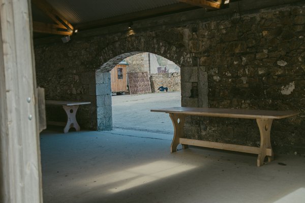 Empty barn shot farm interior