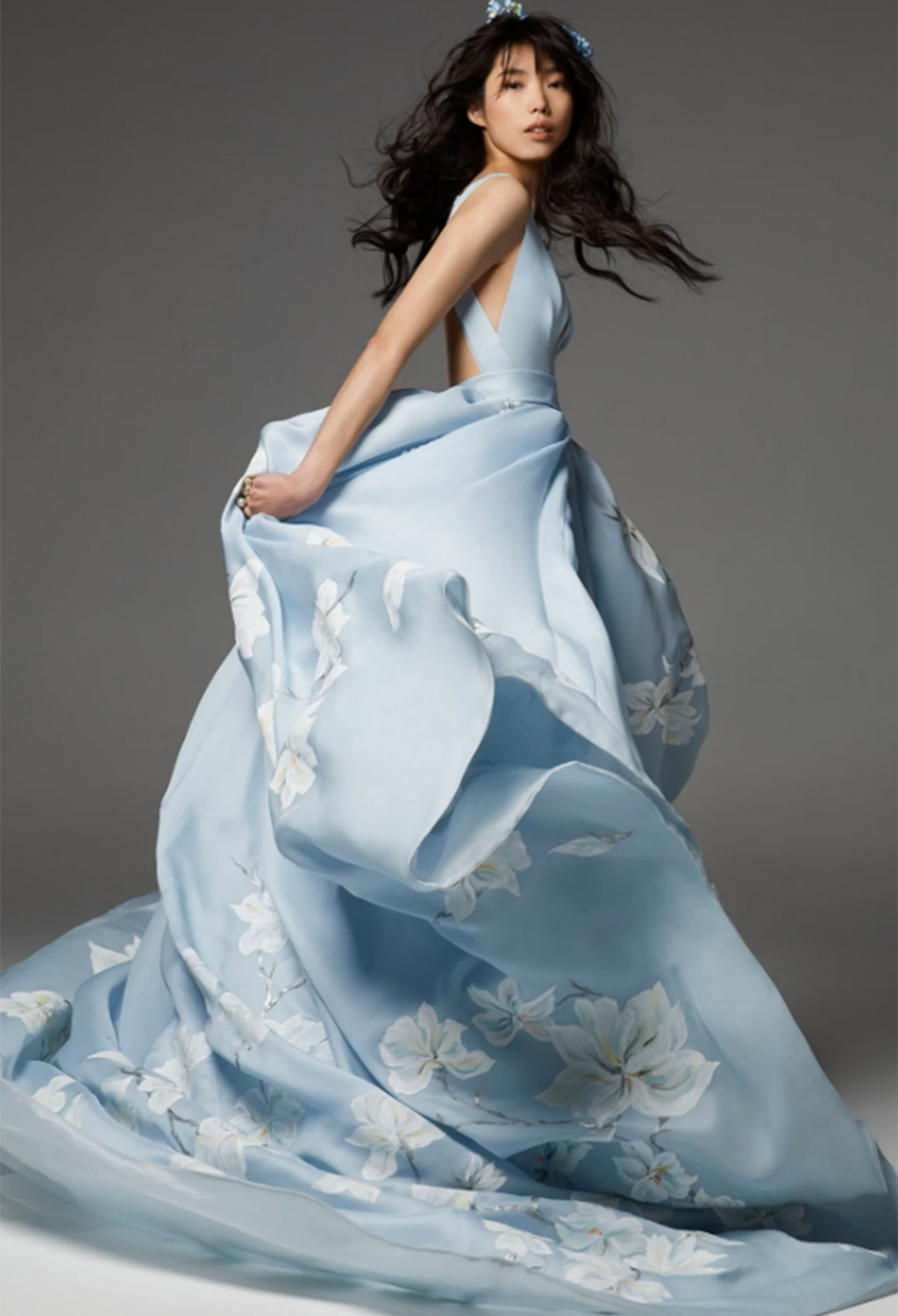 blue wedding dress