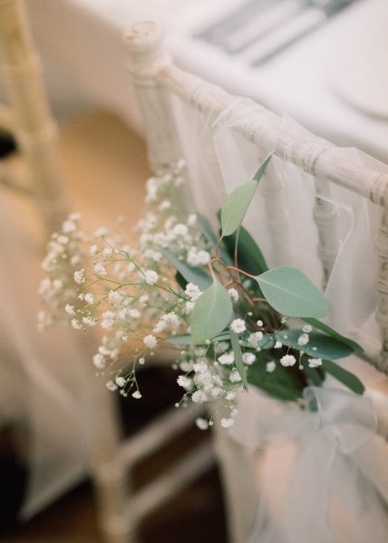 Flower detail on back of chairs