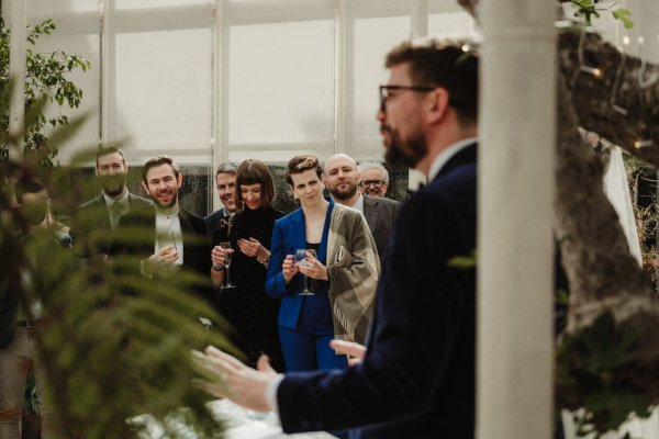 Groom talking to guests speech