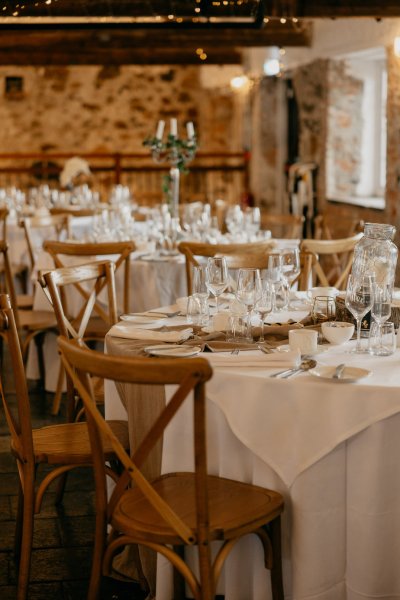 Interior dining room setting cutlery