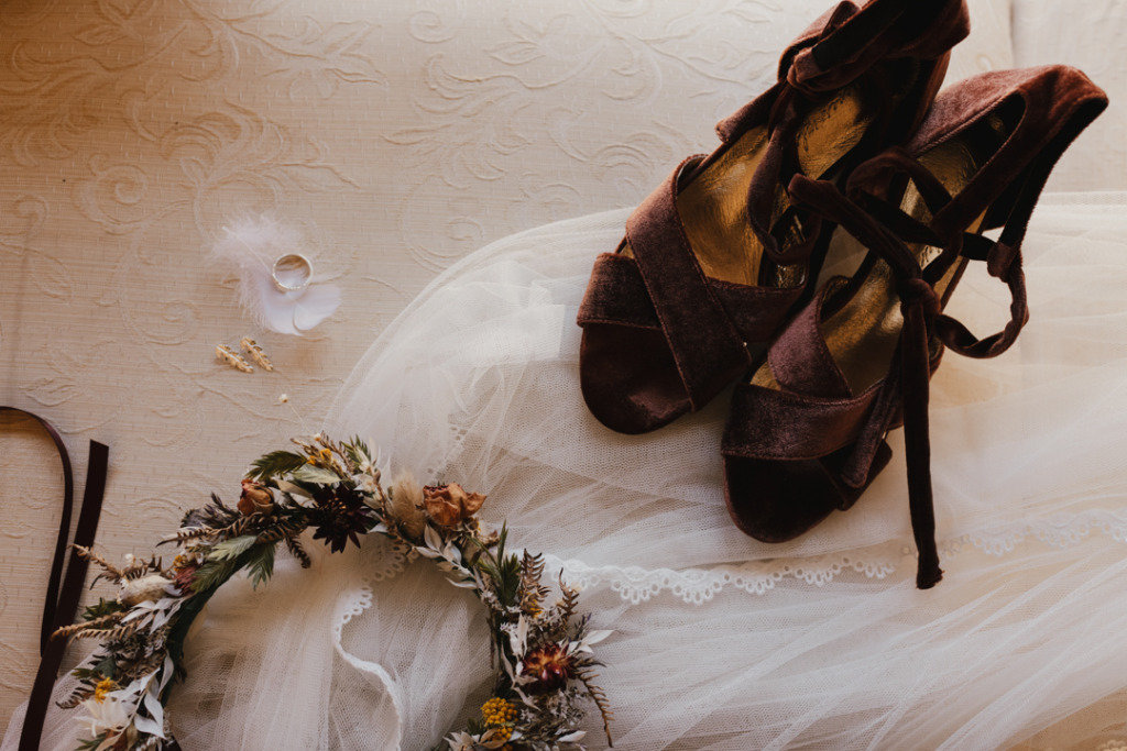 burgundy bridal shoes