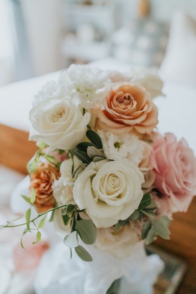 Pink and white roses/flowers