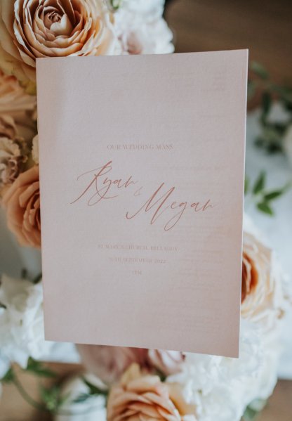 Megan and Ryan wedding card