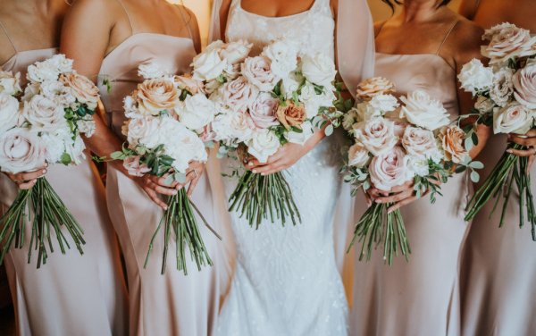 Flower/bouquet detail bridesmaids and bride