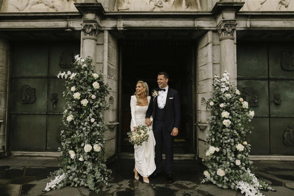 ceremony entrance florals