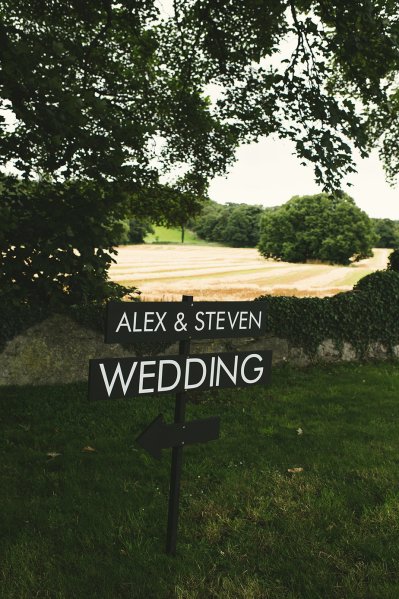 Alex and Steven wedding sign