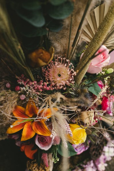 Close up of floral flower design