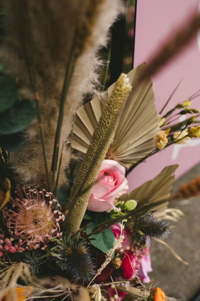 Close up of floral flower design