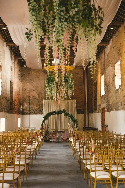 Empty seating area ceremonial room guests