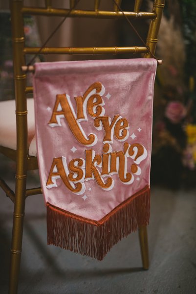 Are ye dancin? Flag on chair