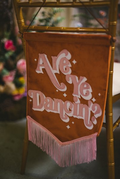 Are ye dancin? Flag on chair