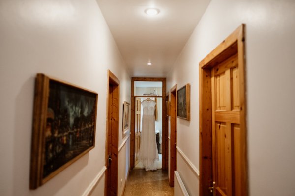 Empty hallway interior house