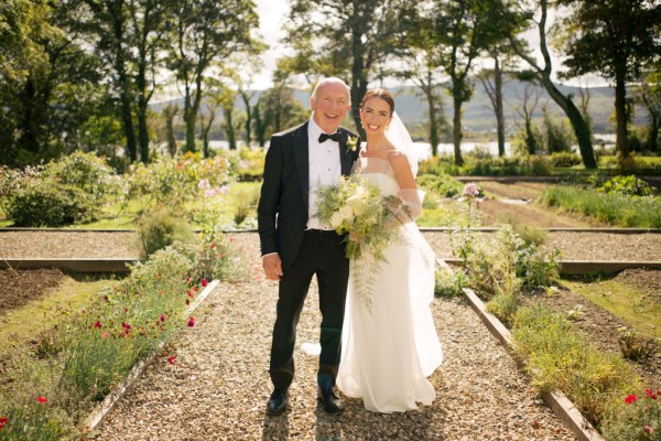 Father of the bride in garden together