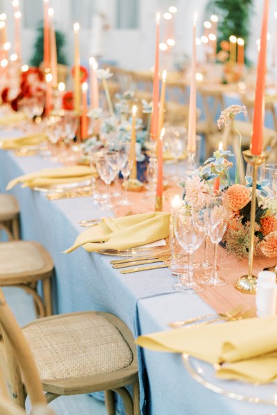 Empty interior room setting candles lit table and chairs pink vibe