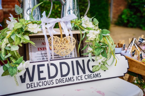 Wedding delicious ice cream display