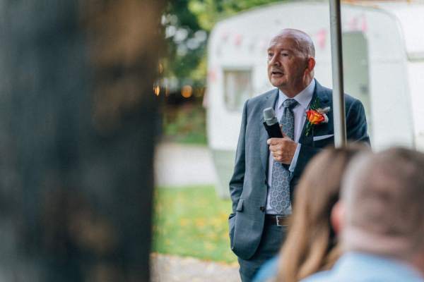 Father of the bride gives speech