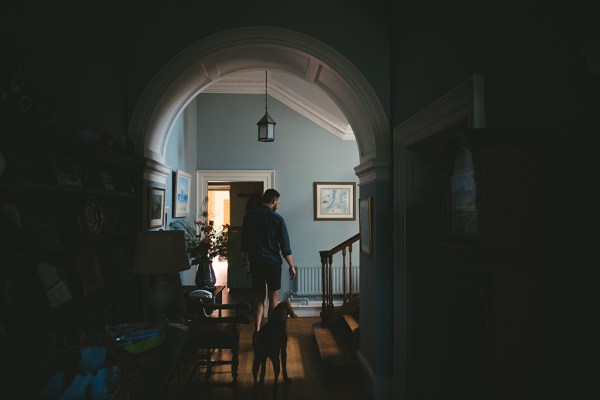 Man approaching staircase