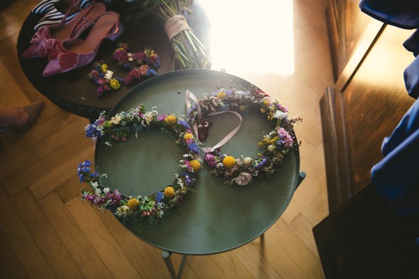 Floral flower headbands for bridesmaids and bride