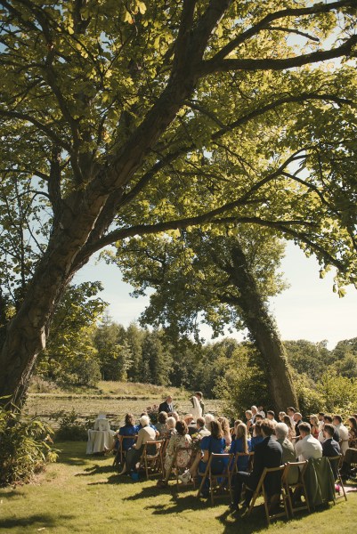 Guests seated during wedding ceremony