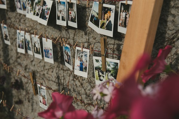 Photos pictures of couple and guests polaroid camera