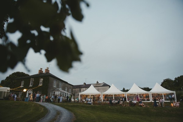 Exterior wedding venue tent marquee