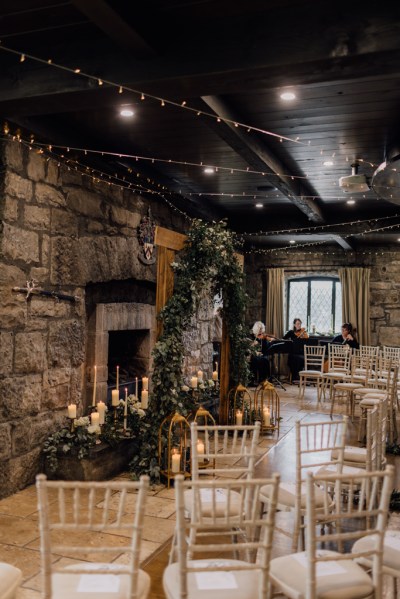 Ceremonial room setting alter chairs