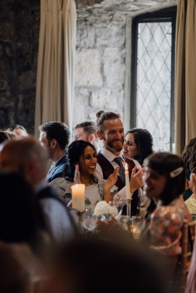 Guests during speeches in dining room