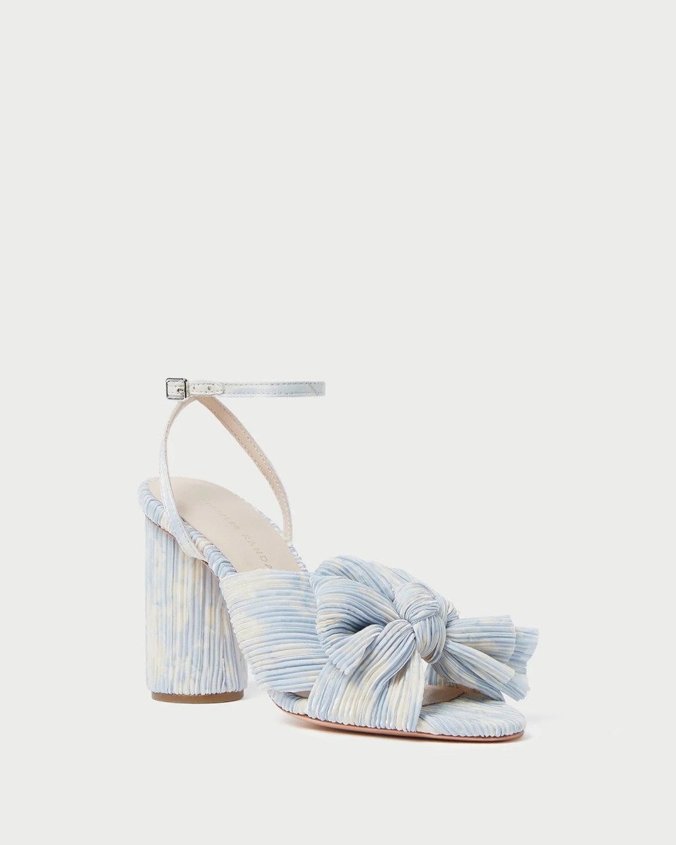 Loeffler Randall something blue wedding heels floral print 