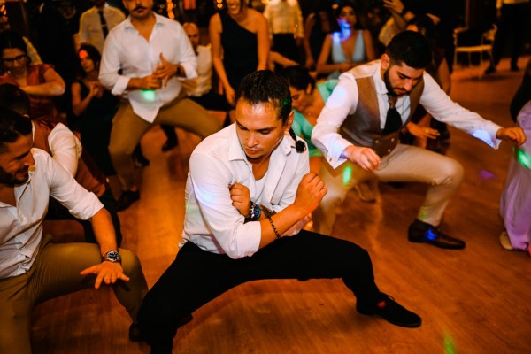 Guests dancing on dancefloor