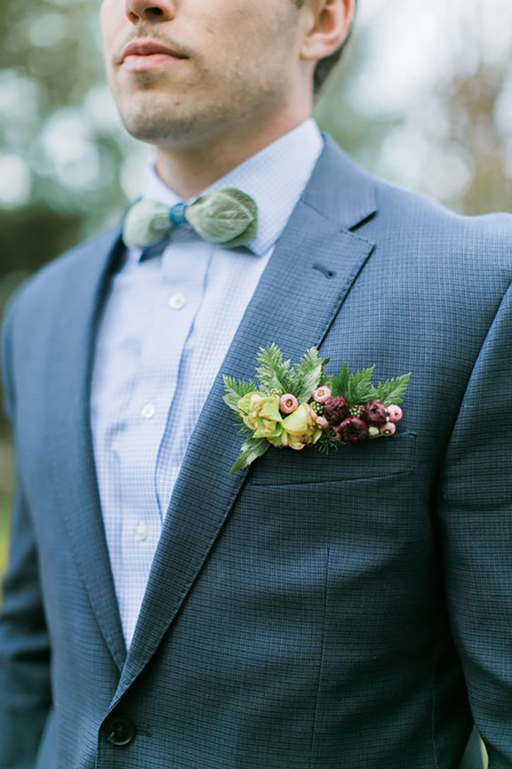 pocket square boutonniere